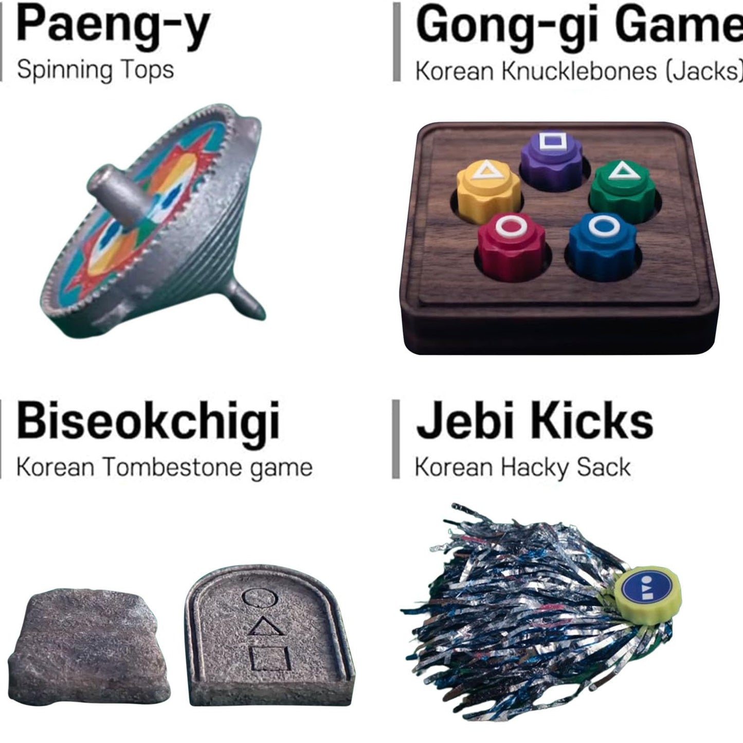 Squid Game Folkespill-sett – Tradisjonelle koreanske spill fra Squid Game